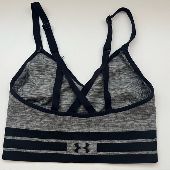 Under Armour Women's Black and Gray Sports Bra - Picture 2 of 2